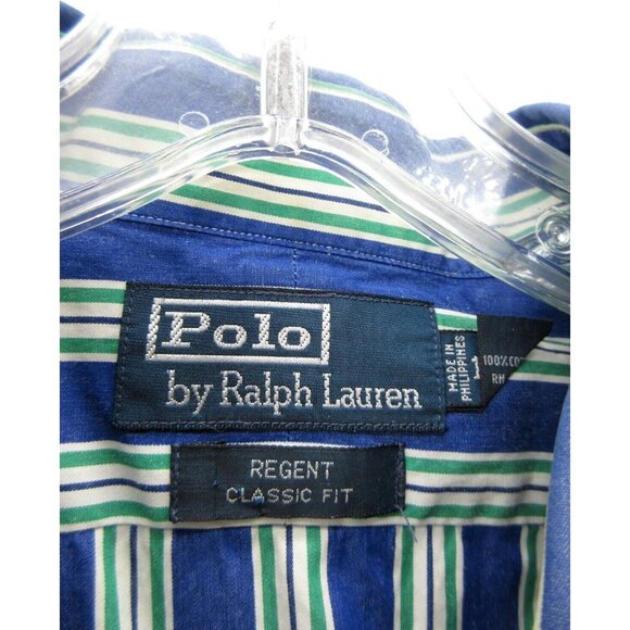 Ralph Lauren Polo Shirt XL Regent Button Up Green Pony Classic Fit - Picture 9 of 12